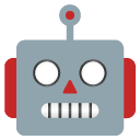 Colorful robot face representing AI agents